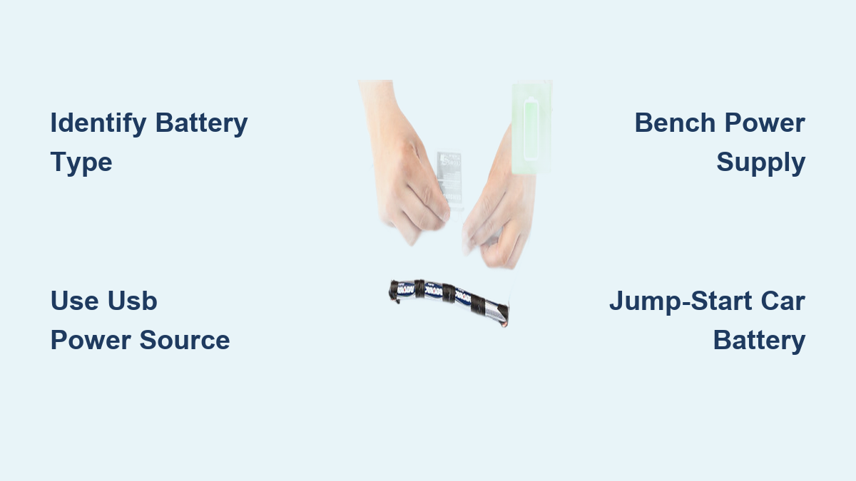 How to Charge a Battery Without a Charger